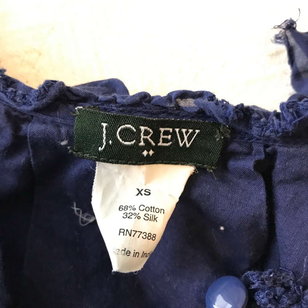 Jcrew Navy Ruffles Tank - Picture 3 of 3